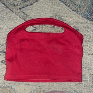 Pink/red halter or tube top